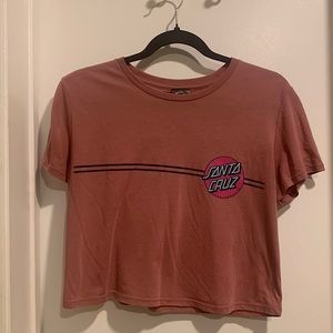 Santa Cruz short sleeve medium t-shirt mauve colored used